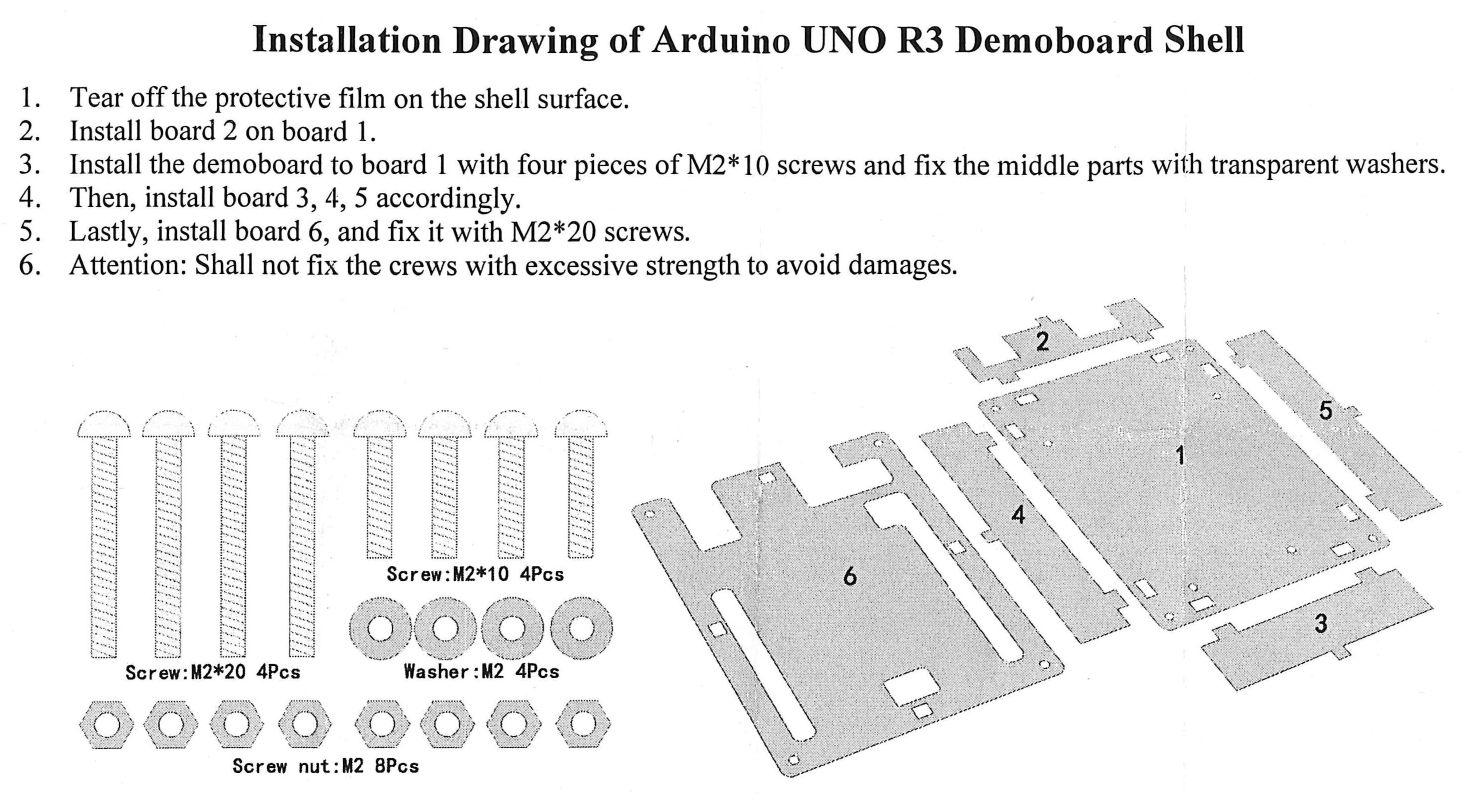 Arduino UNO casing transparant handleiding